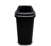 Home Centre.Direct Home Centre Plastic Recycling Kitchen Office Waste Bin 45 Litre Black Open Touchless Rim