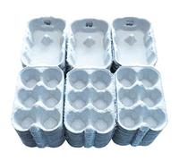 Home Centre Egg Boxes Trays 40 Pieces Box Holds 6 Eggs Recyclable Biodegradable Cardboard Plain Front Opening