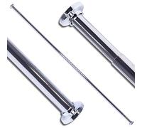 HOME CENTRE Extendable Shower Curtain Rail 70-120cm Telescopic Pole | Telescopic curtain rod, no tools needed, spring fit, aluminium, closet hanging, bedroom or bathroom use