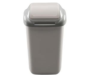 Home Centre Flip Top 30L Plastic Waste Bin, Kitchen, Office, Grey
