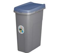 Home Centre Plastic Lift Top Waste Bin 25 Litre Blue-Grey Slim, Italy