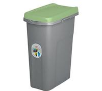 Home Centre Plastic Lift Top Waste Bin 25 Litre Green-Grey Slim, Italy
