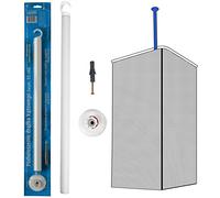 HOME CENTRE Shower Curtain Rail Ceiling Support 55cm Corner Rail Rod Bath White