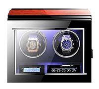 Home Chandelier Watch accessories Precise Watch Winder Automatic Double Watch Winder -12 Rotation Modes Carbon Fibre Piano Shine Display Box with Remote Control LCD Touch Screen Automatic Watch Winder