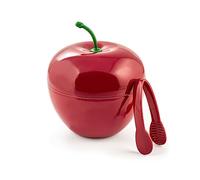 Home Cherry Polypropylene Ice Bucket, Red, with Tongs, 15 cm