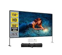 Home Cinema Screen 80 90 100 135 150 180 Inch Projector Screen W/Stand 16:9 4K HD Wide Angle Storage Bag Portable Home Cinema for Outdoor(100 inch)