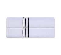Home City, 100% Cotton, Towel Set, White/Chocolate - Towel