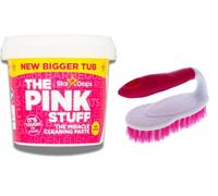 Home Cleaning Bundle Kit - Compatible with Pink Stuff Miracle Cleaning Paste with JKG tough scrubber, Stain Remover for Kitchen, Bathroom, Tiles, Grease, Grime, Rust, Limescale (850g Tub & Brush)