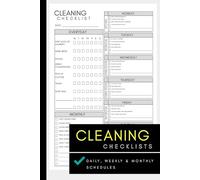 HOME CLEANING CHECKLISTS: Simple Daily, Weekly & Monthly Household Cleaning Schedules | Housekeeping Planner & Organizer | Personal To-Do List, Housekeeper, Maid Service | Compact 6×9 Size Book
