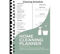 Home Cleaning Planner: Daily, Weekly and Monthly Household Checklist and Organizer (108 Pages, 8.5×11 Inches)