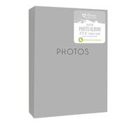 Home Collection Basic Silver Grey Slip In Memo Photo Album 200 Photos 4 x 6" Holiday Family 22x22cm