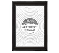 Home Collection Black A4 Certificate Photo Frame with Glass Front Panel
