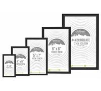 Home Collection - Black Picture Frames with Shatter-Resistant Styrene Front, Wall Hanging or Tabletop Photo Frames - Choose Size: 4x6 5x7 8x10 A4 (6, A4)