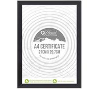Home Collection Cambridge Range Stylish Black Wood Effect Photo Frame Table Stand & Wall Mounts to Display A4 Picture/Certificate