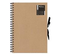 Home Collection A4 Ribbon Tie Kraft Scrapbook Spiral Bound Photo Album 40 Sheet