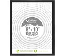 Home Collection London Range Stylish Black Wood Effect Photo Frame Table Stand & Wall Mounts to Display 10x8 Inch Picture