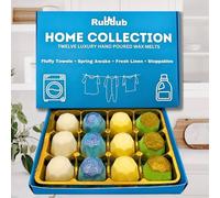 Home Collection Luxury Laundry Wax Melt Box | Strong Scented Soy Wax Melts Gift Set | Fluffy Towels, Fresh Stoppables, Fresh Linen, Spring Awake Scents | Handmade in the UK | Vegan & Cruelty-Free