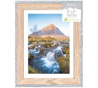Home Collection Picture Frames With Mount Photo Frames Wood Effect Freestanding Or Wall Mount (Two-Tone, 6x8)