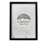 Home Collection Real Glass A4 Picture Frame - Cambridge Premium Black Photo Frame With Glass - A4 Black Certificate Frame