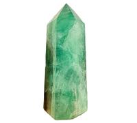 Home Collections Home Decor, NaturalFluorite Crystal Hexagonal Wand Green Fluorspar Point Column Tower Home Decor Fashion Gift Gifts,Natural Crystal (Size : 600-700g) (Size : 700-800g)