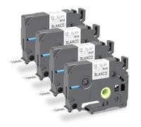 Home Colortly Tape Compatible with Brother Label Printer Tapes P Touch TZE-231 Laminated Tape Black on White 12mm, Replacement for Brother Label Printer PT-1000 GL-H105 PT-E110 GL-200, 4 Pack