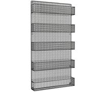 Home-Complete Spice Rack Organizer Space Saving Wall Mount 5-Tier Wire Shelves for Pantry or Cabinets
