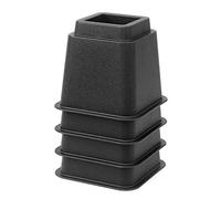 HOME COMPOSER 5 Inch Bed Risers Set of 4, Heavy Duty Adjustable Furniture Riser Lifter for Dorm Bed, Sofa, Table, and Chair [3.9 inch Width, Black]