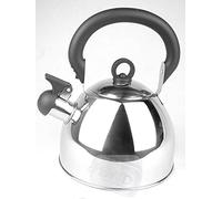 Home Cordless 2.5L Stainless Steel Light Weight Whistling Kettle with Traditional/Retro Spout for Hob or Stove Top - by Guilty Gadgets (Silver)