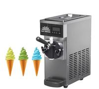 Home Countertop Soft-Serve Ice Cream Machine Single Flavor ice cream machine 4-5kg/h Output with Pre-Cooling LCD Panel(Stainlesssteel)