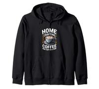 Home Crafting Coffee One Cup At A Time Barista Latte Art Zip Hoodie