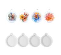 Home Crafting Round Silicone Pendant Molds Sturdy Silicone Pendant for Christmas Tree Adornments and Jewelry Epoxy Casting