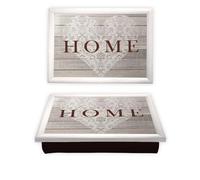 Home Cushioned Bean Bag laptray Home Laptop Tray Drinks Food Breakfast Lap Tray Vintage retro style