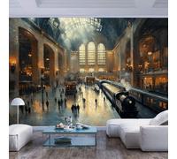 Home Custom 3D Photo Wallpaper Mural Grand train station scene modern style Grand train station scene modern styleLarge Sticker Foil Wall Decor Print Picture Image Design Wall Photo Children's Room A
