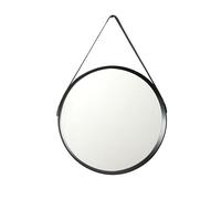 HOME DECO FACTORY, HD0125, Retro Circular Black Barber Mirror, Elegant Wall Decoration, Ideal for Bathroom, Bedroom or Living Room, Dimensions 50 cm, Color Black