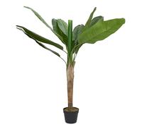 HOME DECO FACTORY, HD0455 Artificial Plant Tropical Indoor Decoration, Leaves, Central Element for Living Room or Office, Easy Care-Green 120 cm, Plastic-PE, Banana Tree, 50x50 cm