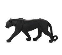 HOME DECO FACTORY, HD1340 Black Origami Panther Statue - Modern Decorative Object - Clean Design - Ideal for Living Room or Office, Size 40 cm, Black