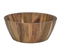 HOME DECO FACTORY, KA0338 Acacia Salad Bowl Diameter 20 cm, Elegant and Warm Design, Ideal for Serving Salads, Fruits and Various Dishes, Easy to Maintain, Brown