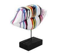 HOME DECO FACTORY SculptureDeco Mouthpiece Multi-Coloured Height 20 cm, Ceramic, 20 cm