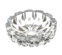 HOME DECO FACTORY, TB1123 Elegant Glass Ashtray Rounded Design Easy Clean Versatile for Smokers and Decorative 13.5cm Clear