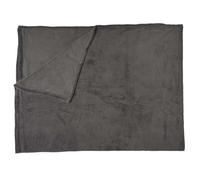 HOME DECO FACTORY, TX0104, Soft and Elegant Microfibre Blanket, Ideal for the Sofa or Bed, Easy to Maintain, Perfect for Cocooning, 150 x 200 cm, Dark Grey