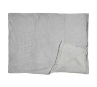 HOME DECO FACTORY, TX0113, Light Grey Microfibre Blanket, Soft and Elegant, Perfect for the Sofa or Bed, Ideal for Cool Evenings, Dimensions 120 x 150 cm, Light Grey Colour