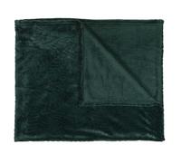 HOME DECO FACTORY, TX0130, Fir Green Embossed Flannel Blanket, Soft and Comfortable, Perfect for the Sofa or Bed, Easy to Maintain, Dimensions 120 x 150 cm, Fir Green Colour