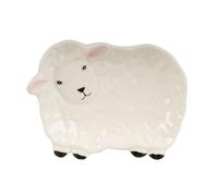 Home Deco London Julia Sheep Ceramic Vase, Farmhouse Kitchen Countertop Decor, White Dinning (Spoon Rest)