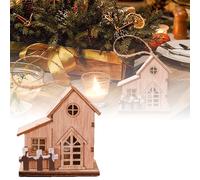 Home Decor 10cm Festival Cabin Pendant Village Country Style Desktop Center Suitable for Festival Party (Black, 10cm)