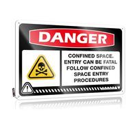 Home Decor Accessories, Retro Wall Art Funny Soft Bath Wall Decor, Sweet Rustic Metal Tin Sign For Man Cave | Highland Holiday Gift Custom Danger Confined Space Entry Can Be Fatal(30X40CM)