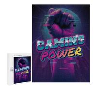 Home Décor Activity - 90s 80s Retro Gaming Power, Decorative Jigsaw for Grown-Ups, 500 PCS, for Mindful Indoor Entertainment