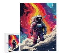 Home Décor Activity - Cosmic Astronaut Adventure-2, Wooden Art Puzzle, 500 PCS, for Mindful Indoor Entertainment