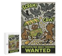 Home Décor Activity - Metropolitan Snack Terrorism Wanted, Decorative Jigsaw for Grown-Ups, 1000 PCS, for Mindful Indoor Entertainment