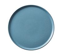 Home decor aesthetic,Serving Tray and Platter, Round ceramic coarse Stylish Farmhouse Decor(Blue,S)