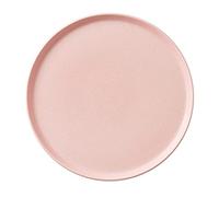 Home decor aesthetic,Serving Tray and Platter, Round ceramic coarse Stylish Farmhouse Decor(Pink,L)